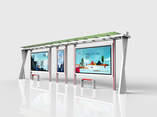 公交车候车亭表面静电喷塑工艺流程简介